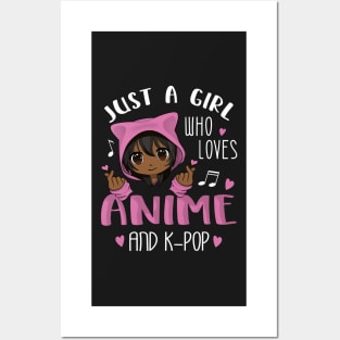 Just a girl who love anime and K-Pop African American Girl Posters and Art